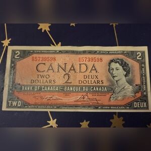 1954 Canadian Two Dollar Bill